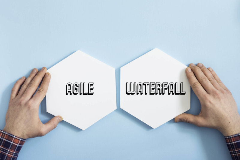 Agile vs Waterfall concept
