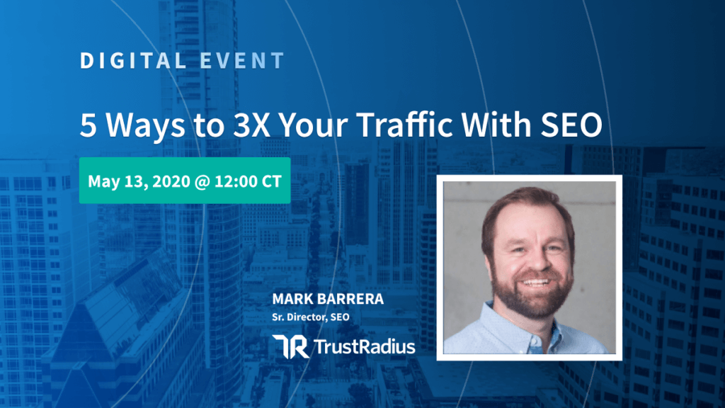 5 Ways to 3X Your Traffic with SEO webinar ad